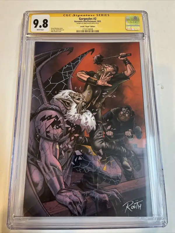 Gargoyles #2 (Dynamite Entertainment, 2022), CGC 9.8 graded comic book, Signature Series label — front cover in its holder