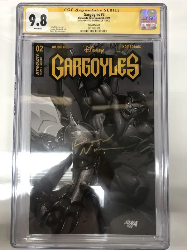 Gargoyles #2 (Dynamite Entertainment, 2022), CGC 9.8 graded comic book, Signature Series label — front cover in its holder
