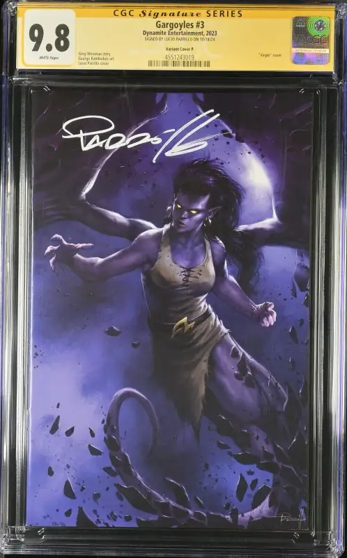 Gargoyles #3 (Dynamite Entertainment, 2023), CGC 9.8 graded comic book, Signature Series label — front cover in its holder