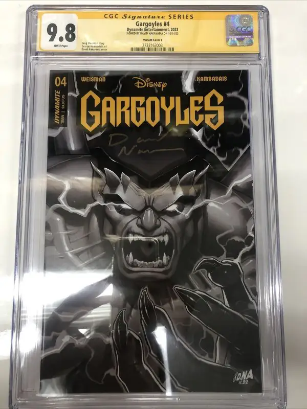 Gargoyles #4 (Dynamite Entertainment, 2023), CGC 9.8 graded comic book, Signature Series label — front cover in its holder