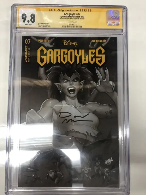 Gargoyles #7 (Dynamite Entertainment, 2023), CGC 9.8 graded comic book, Signature Series label — front cover in its holder