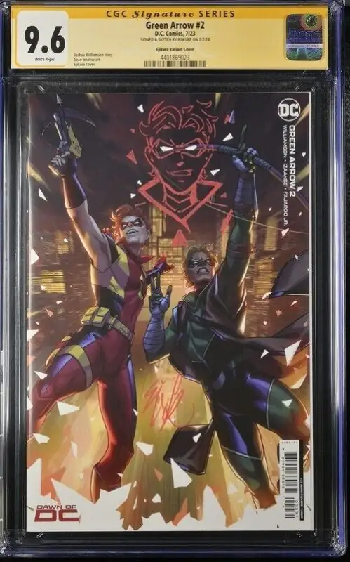 Green Arrow #2 (DC Comics, 2023), CGC 9.6 graded comic book, Signature Series label — front cover in its holder