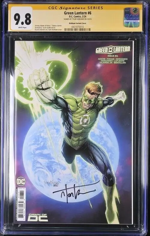 Green Lantern #6 (DC Comics, 2024), CGC 9.8 graded comic book, Signature Series label — front cover in its holder