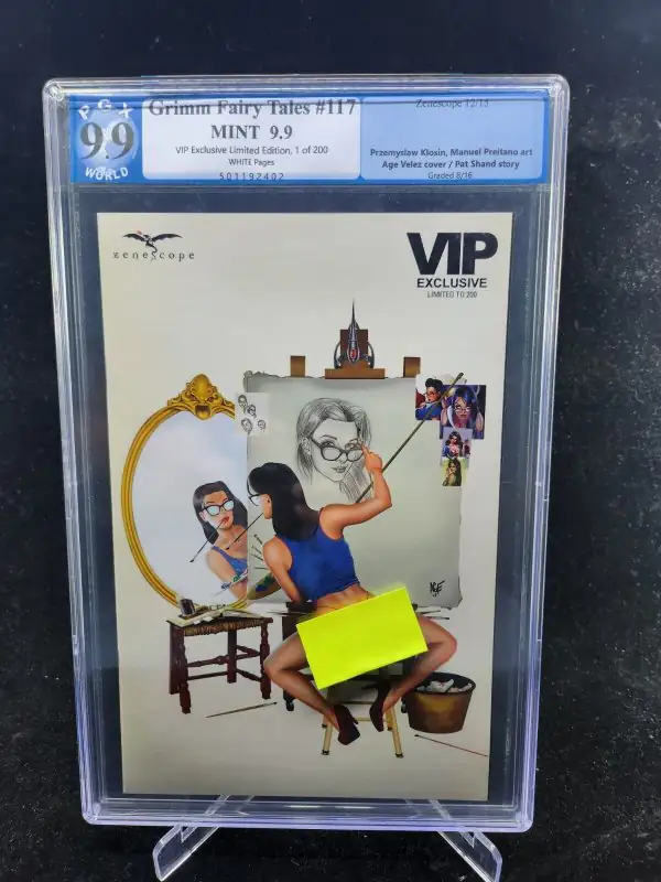 Grimm Fairy Tales #117 (Zenescope Entertainment, 2015), CGC 9.9 graded comic book, Universal Blue label — front cover in its holder