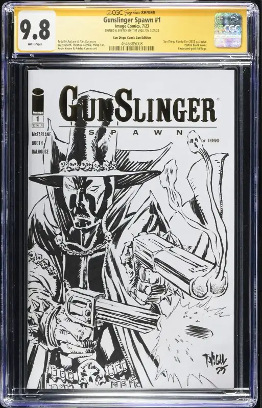 Gunslinger Spawn #1 (Image Comics, 2023), CGC 9.8 graded comic book, Signature Series label — front cover in its holder