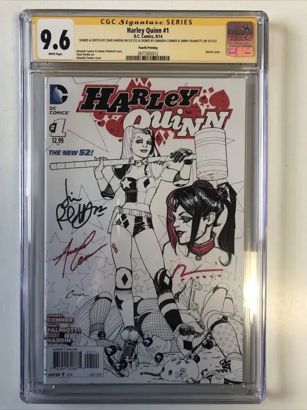 Harley Quinn #1 (DC Comics, 2014), CGC 9.6 graded comic book, Signature Series label — front cover in its holder