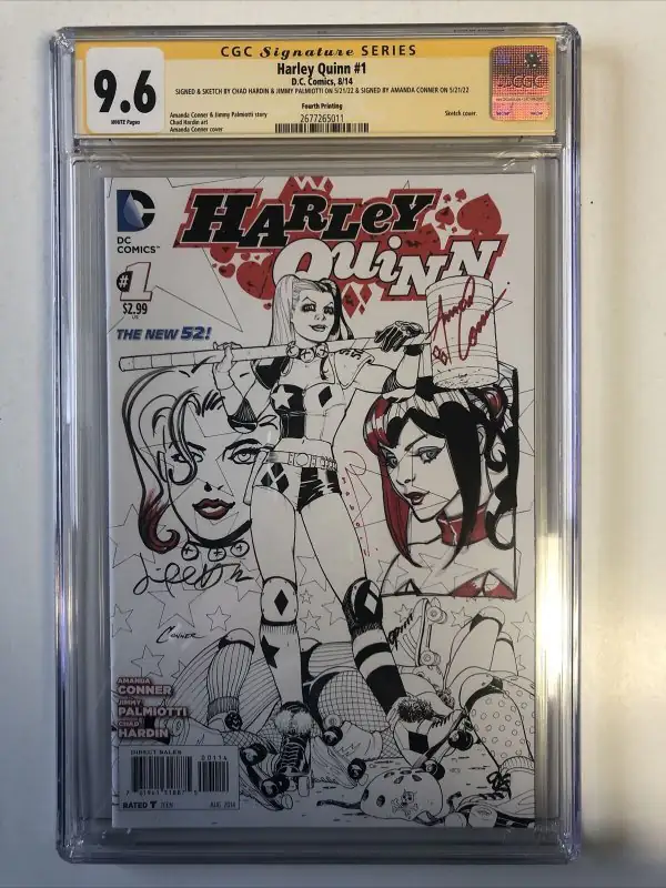 Harley Quinn #1 (DC Comics, 2014), CGC 9.6 graded comic book, Signature Series label — front cover in its holder