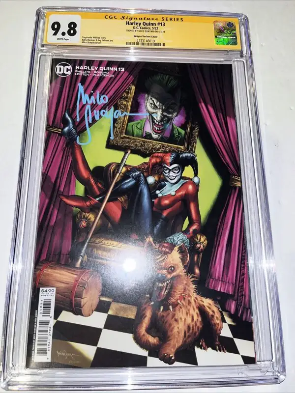 Harley Quinn #13 (DC Comics, 2022), CGC 9.8 graded comic book, Signature Series label — front cover in its holder