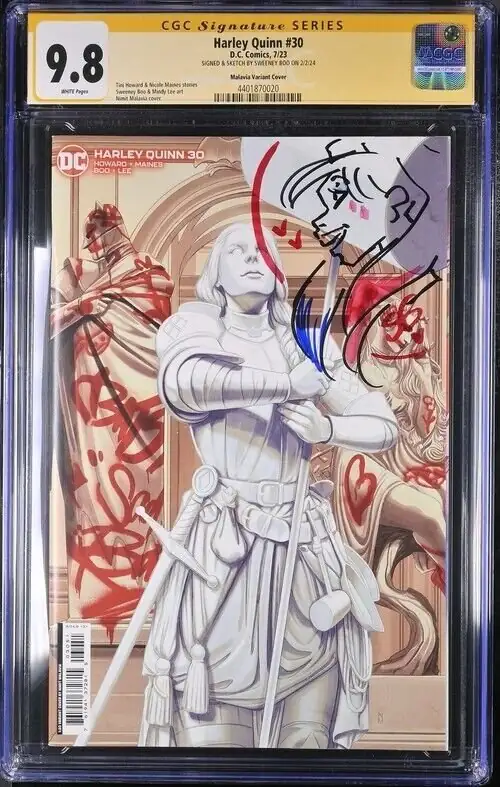 Harley Quinn #17 (DC Comics, 2022), CGC 9.8 graded comic book, Signature Series label — front cover in its holder