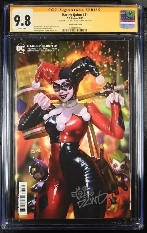 Harley Quinn #31 (DC Comics, 2023), CGC 9.8 graded comic book, Signature Series label — front cover in its holder