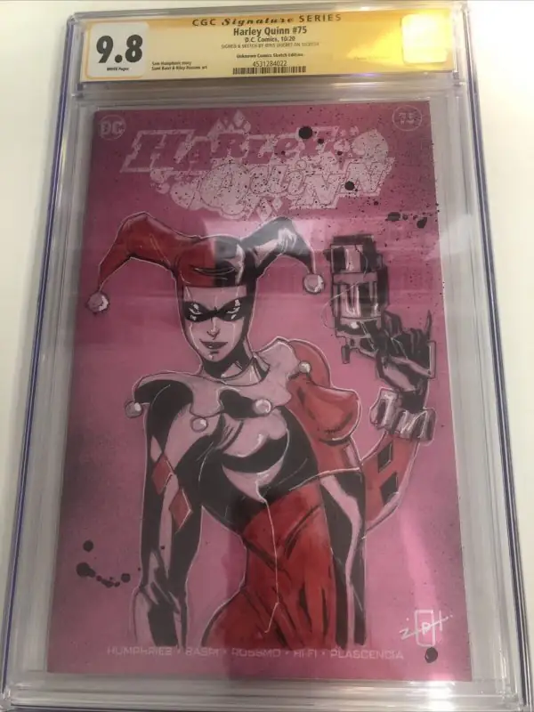 Harley Quinn #75 (DC Comics, 2020), CGC 9.8 graded comic book, Signature Series label — front cover in its holder