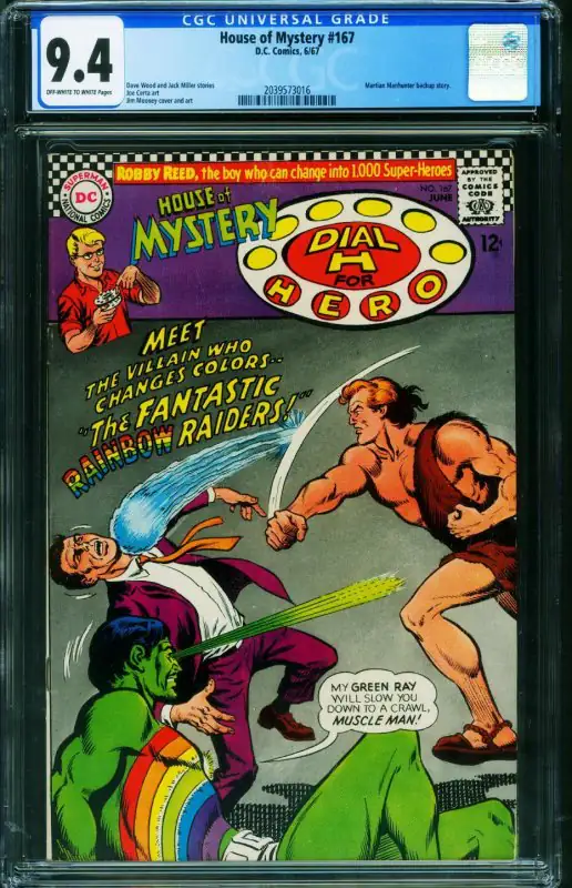 House of Mystery #167 (DC Comics, 1967), CGC 9.4 graded comic book, Universal Blue label — front cover in its holder