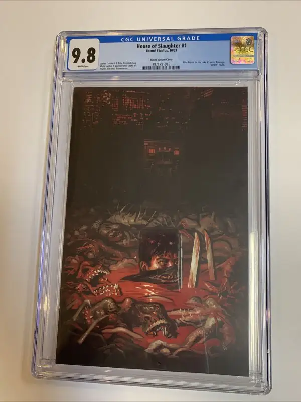 House of Slaughter #1 (Boom! Studios, 2021), CGC 9.8 graded comic book, Universal Blue label — front cover in its holder