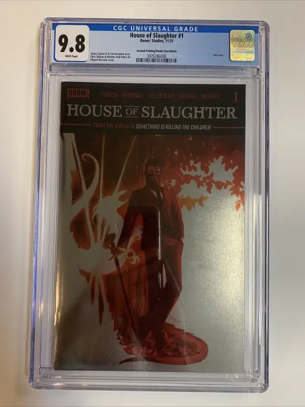 House of Slaughter #1 (Boom! Studios, 2021), CGC 9.8 graded comic book, Universal Blue label — front cover in its holder
