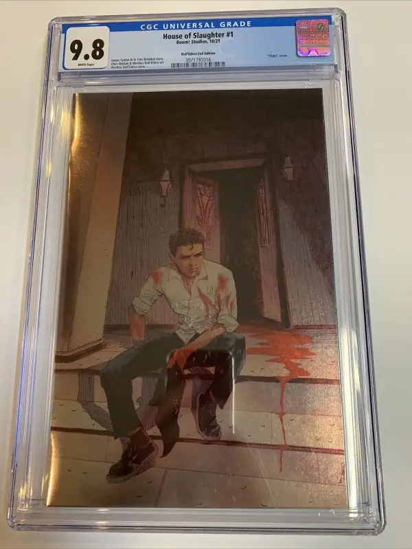 House of Slaughter #1 (Boom! Studios, 2021), CGC 9.8 graded comic book, Universal Blue label — front cover in its holder