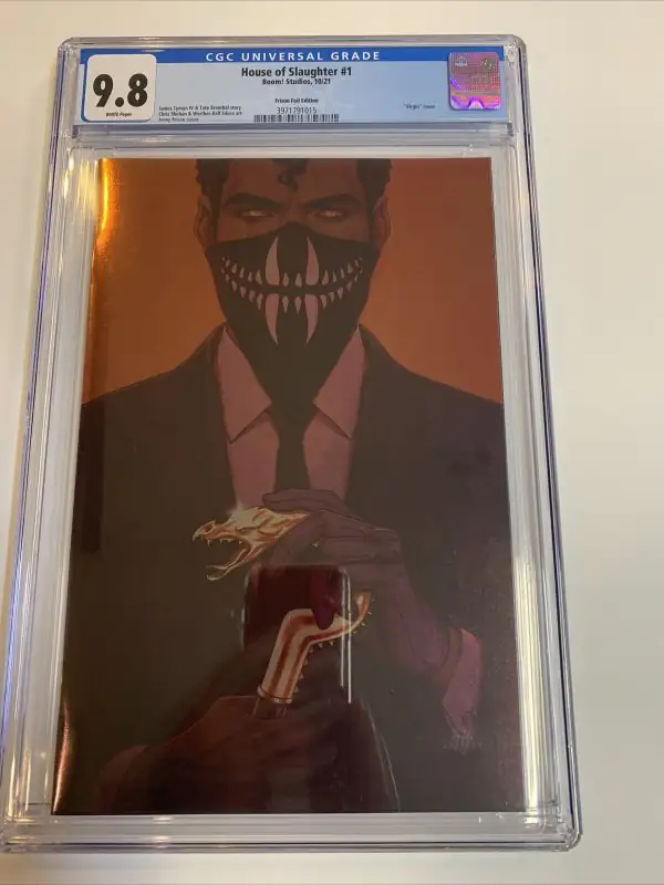 House of Slaughter #1 (Boom! Studios, 2021), CGC 9.8 graded comic book, Universal Blue label — front cover in its holder