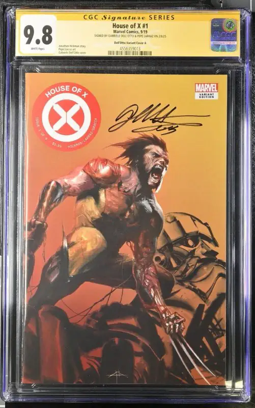 House of X #1 (Marvel Comics, 2019), CGC 9.8 graded comic book, Signature Series label — front cover in its holder