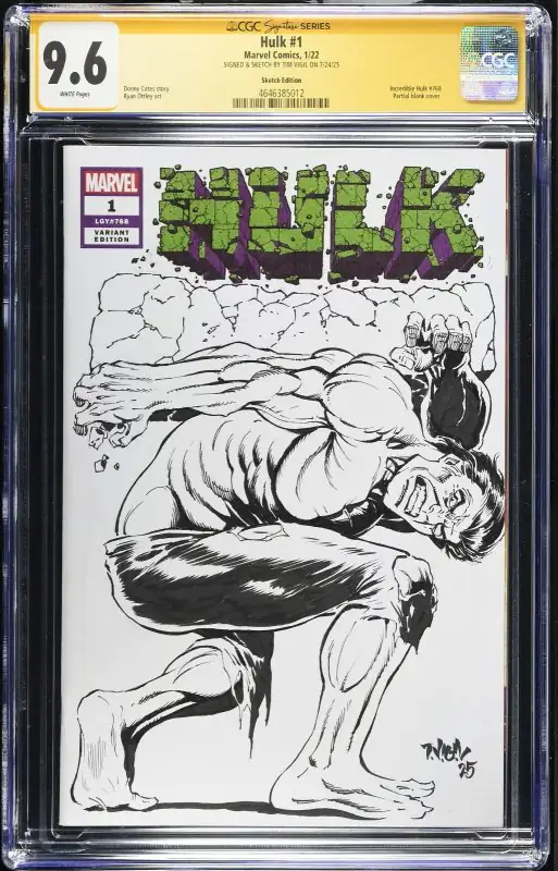 Hulk #1 (Marvel Comics, 2022), CGC 9.6 graded comic book, Signature Series label — front cover in its holder