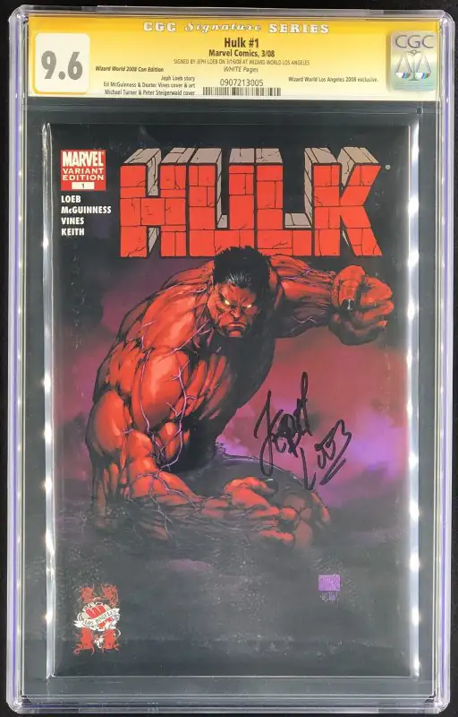 Hulk #1 (Marvel Comics, 2008), CGC 9.6 graded comic book, Signature Series label — front cover in its holder