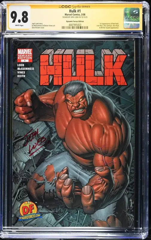 Hulk #1 (Marvel Comics, 2008), CGC 9.8 graded comic book, Signature Series label — front cover in its holder