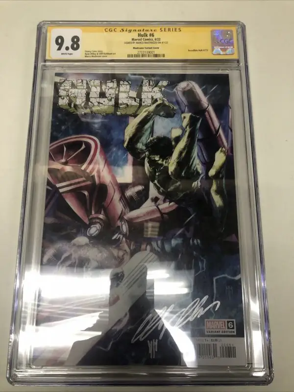 Hulk #6 (Marvel Comics, 2022), CGC 9.8 graded comic book, Signature Series label — front cover in its holder