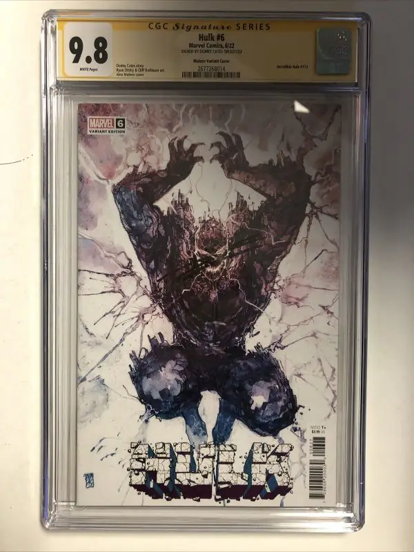 Hulk #6 (Marvel Comics, 2022), CGC 9.8 graded comic book, Signature Series label — front cover in its holder