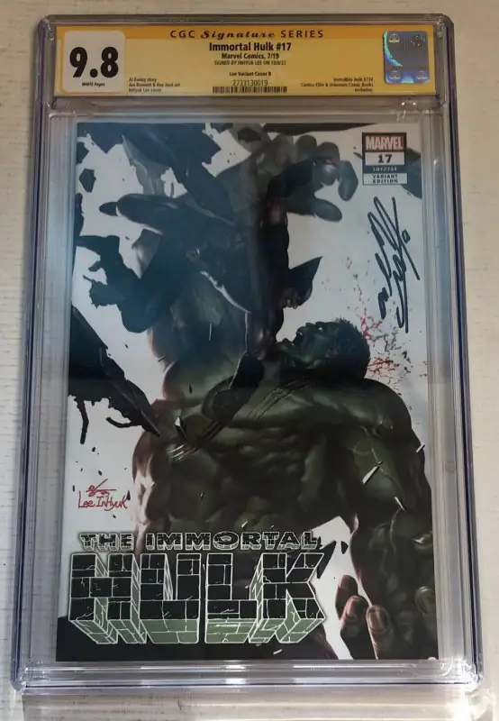 Immortal Hulk #17 (Marvel Comics, 2019), CGC 9.8 graded comic book, Signature Series label — front cover in its holder