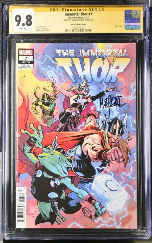 Immortal Thor #7 (Marvel Comics, 2024), CGC 9.8 graded comic book, Signature Series label — front cover in its holder
