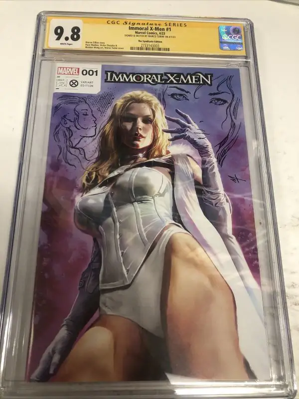 Immortal X-Men #1 (Marvel Comics, 2023), CGC 9.8 graded comic book, Signature Series label — front cover in its holder