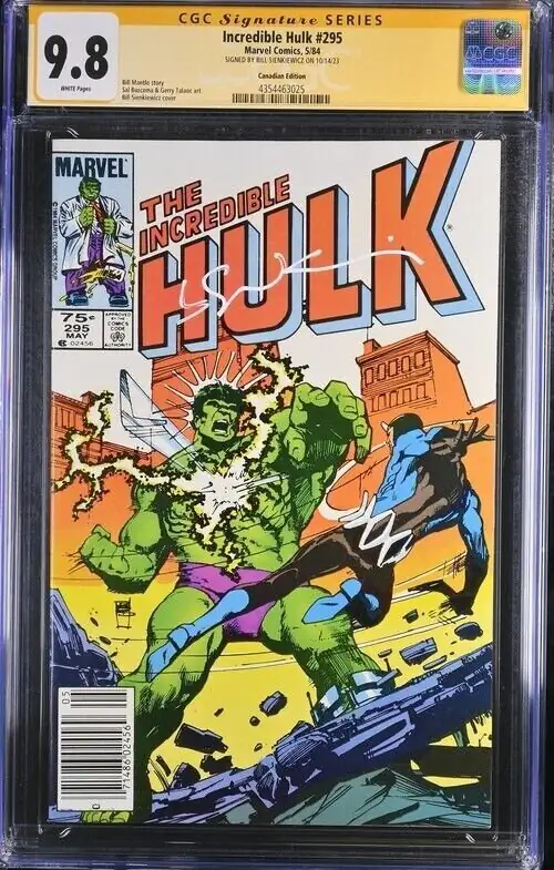 Incredible Hulk #295 (Marvel Comics, 1984), CGC 9.8 graded comic book, Signature Series label — front cover in its holder