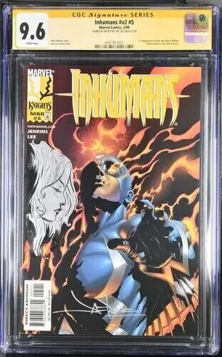 Inhumans #5 (Marvel Comics, 1999), CGC 9.6 graded comic book, Signature Series label — front cover in its holder