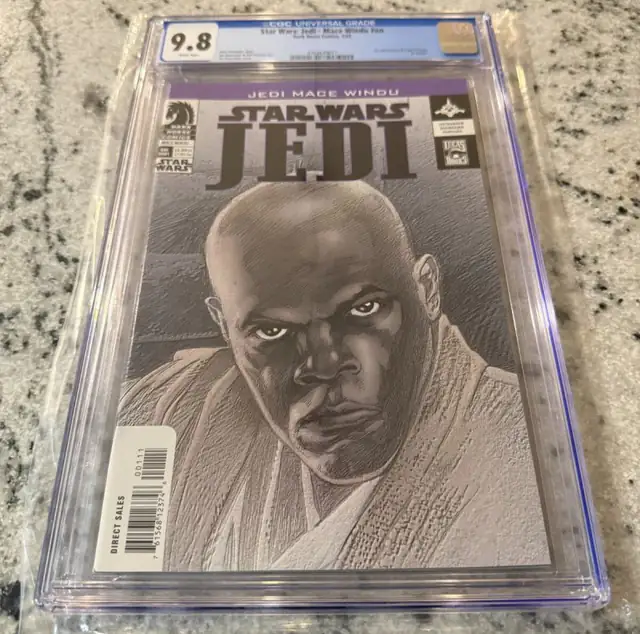 Jedi - Mace Windu #1 (Dark Horse Comics, 2003), CGC 9.8 graded comic book, Universal Blue label — front cover in its holder
