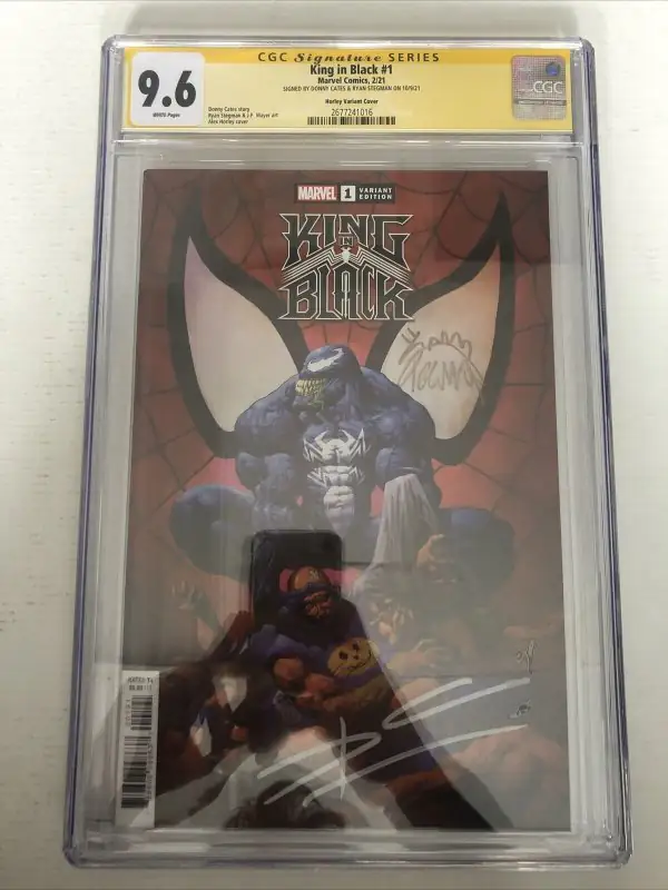 King in Black #1 (Marvel Comics, 2021), CGC 9.6 graded comic book, Signature Series label — front cover in its holder