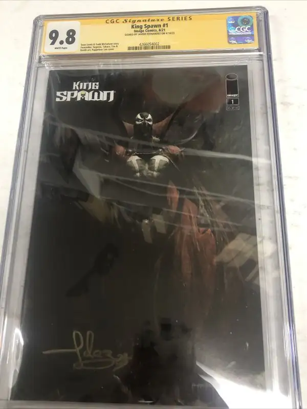 King Spawn #1 (Image Comics, 2021), CGC 9.8 graded comic book, Signature Series label — front cover in its holder