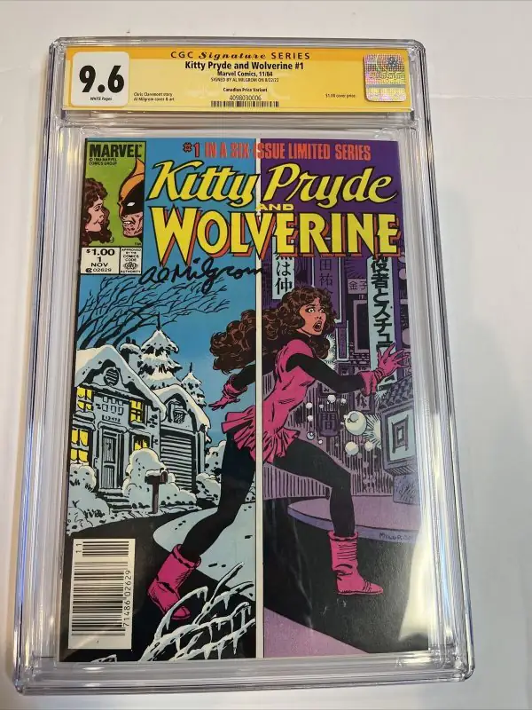 Kitty Pryde and Wolverine #1 (Marvel Comics, 1984), CGC 9.6 graded comic book, Signature Series label — front cover in its holder