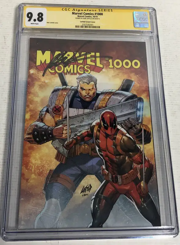 Marvel Comics #1000 (Marvel Comics, 2019), CGC 9.8 graded comic book, Signature Series label — front cover in its holder
