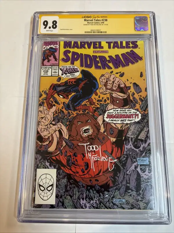 Marvel Tales Spider-Man #238 (Marvel Comics, 1990), CGC 9.8 graded comic book, Signature Series label — front cover in its holder