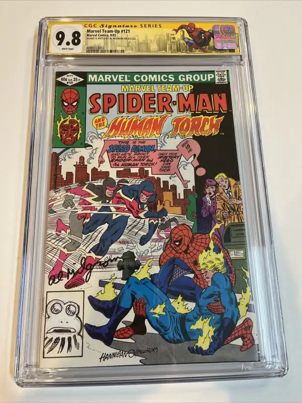 Marvel Team-Up #121 (Marvel Comics, 1982), CGC 9.8 graded comic book, Signature Series label — front cover in its holder