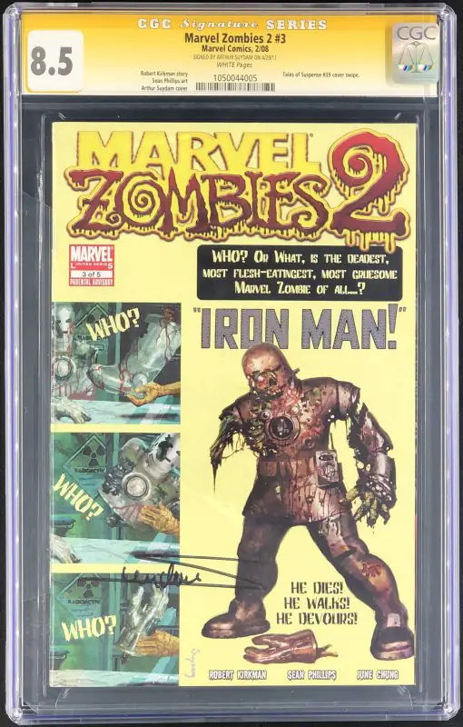 Marvel Zombies 2 #3 (Marvel Comics, 2008), CGC 8.5 graded comic book, Signature Series label — front cover in its holder