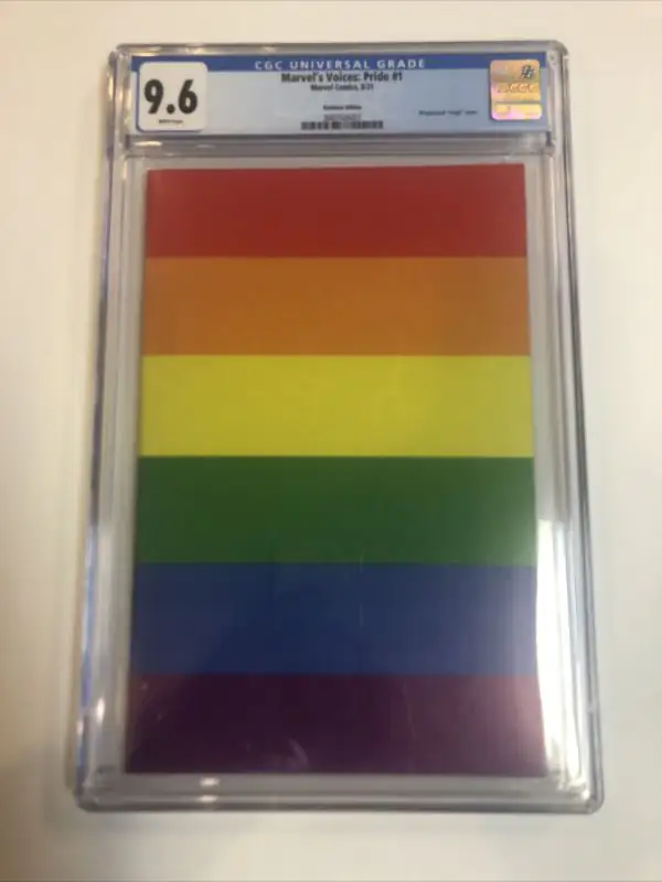 Marvel's Voices Pride #1 (Marvel Comics, 2021), CGC 9.6 graded comic book, Universal Blue label — front cover in its holder