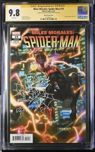 Miles Morales: Spider-Man #19 (Marvel Comics, 2024), CGC 9.8 graded comic book, Signature Series label — front cover in its holder