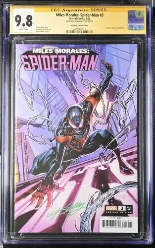 Miles Morales: Spider-Man #3 (Marvel Comics, 2023), CGC 9.8 graded comic book, Signature Series label — front cover in its holder