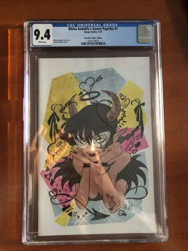 Mirka Andolfo's Sweet Paprika #1 (Image Comics, 2021), CGC 9.4 graded comic book, Universal Blue label — front cover in its holder