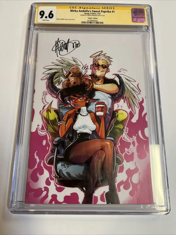 Mirka Andolfo's Sweet Paprika #1 (Image Comics, 2021), CGC 9.6 graded comic book, Signature Series label — front cover in its holder