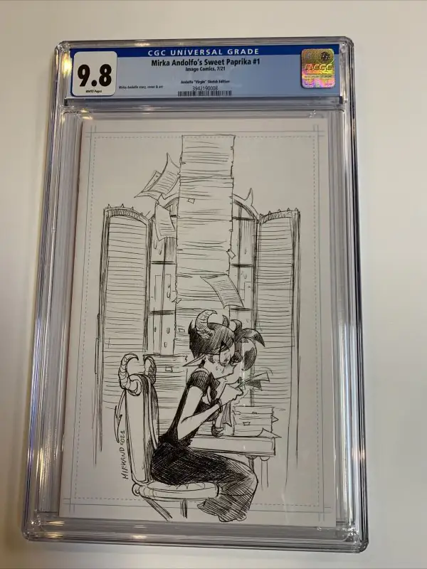 Mirka Andolfo's Sweet Paprika #1 (Image Comics, 2021), CGC 9.8 graded comic book, Signature Series label — front cover in its holder