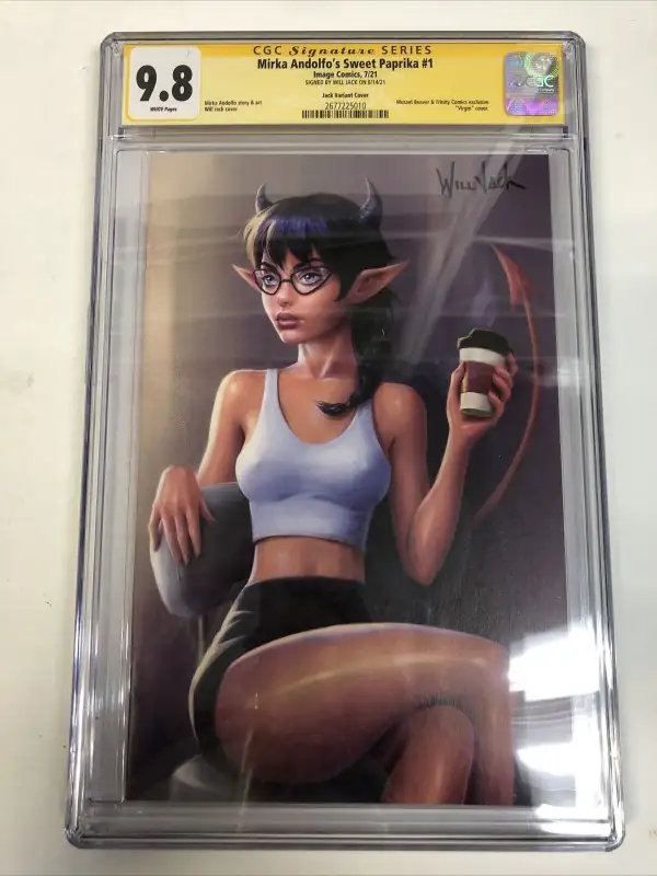 Mirka Andolfo's Sweet Paprika #1 (Image Comics, 2021), CGC 9.8 graded comic book, Signature Series label — front cover in its holder