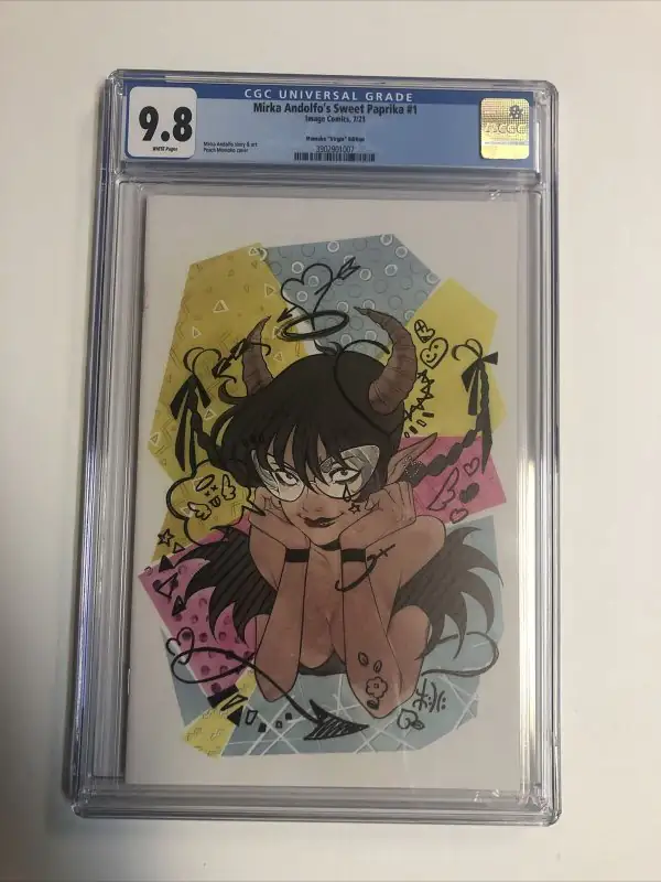 Mirka Andolfo's Sweet Paprika #1 (Image Comics, 2021), CGC 9.8 graded comic book, Universal Blue label — front cover in its holder