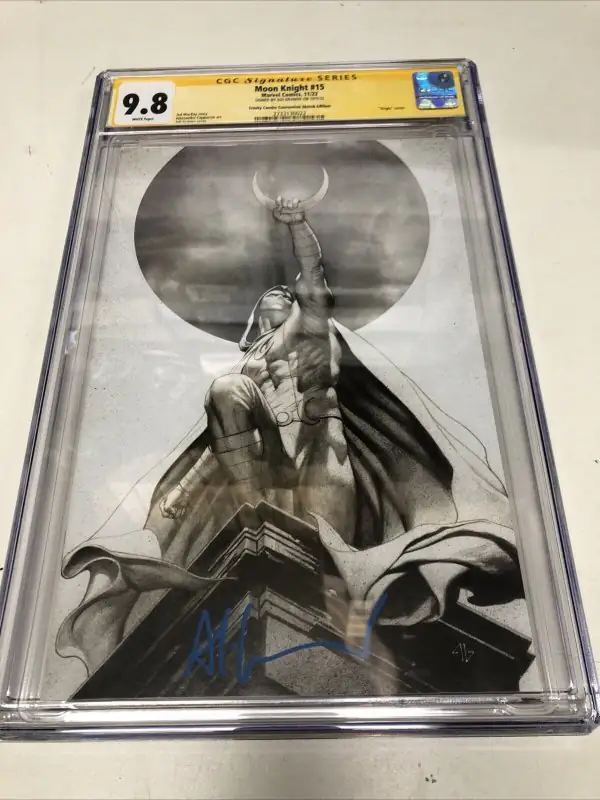 Moon Knight #15 (Marvel Comics, 2022), CGC 9.8 graded comic book, Signature Series label — front cover in its holder