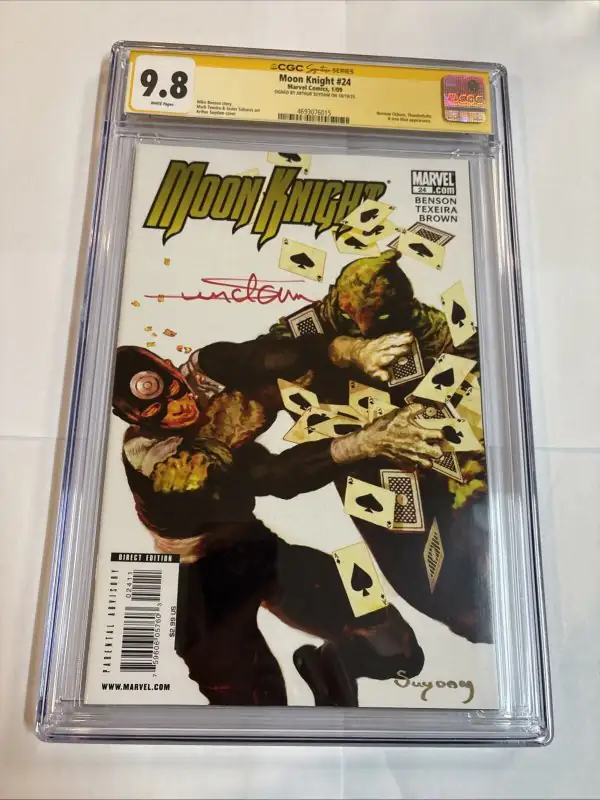 Moon Knight #24 (Marvel Comics, 2009), CGC 9.8 graded comic book, Signature Series label — front cover in its holder