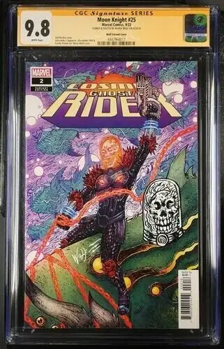 Moon Knight #25 (Marvel Comics, 2023), CGC 9.8 graded comic book, Signature Series label — front cover in its holder